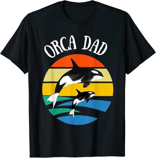 80s Orca Dad Retro Vintage Sunset T-Shirt